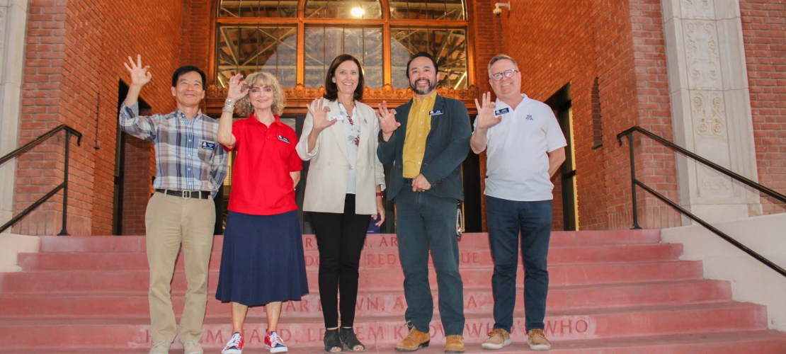 Teachers smiling