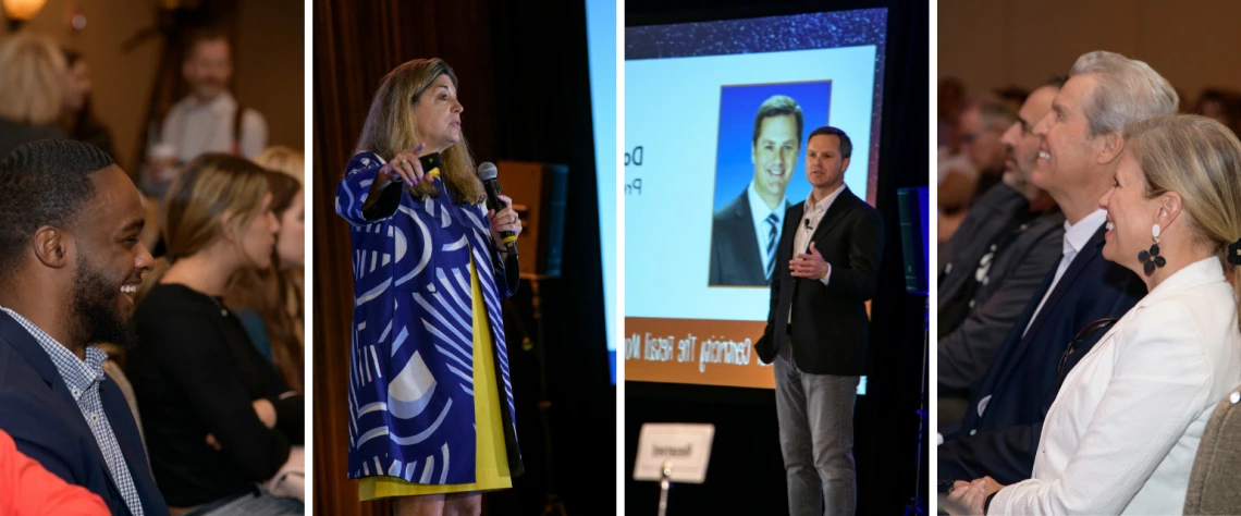 Collage of images from the global retail ideas summit