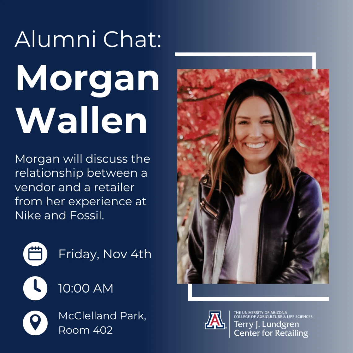 Alumni Chat: Morgan Wallen from Nike & Fossil flyer Alumni Chat: Morgan Wallen from Nike & Fossil flyer