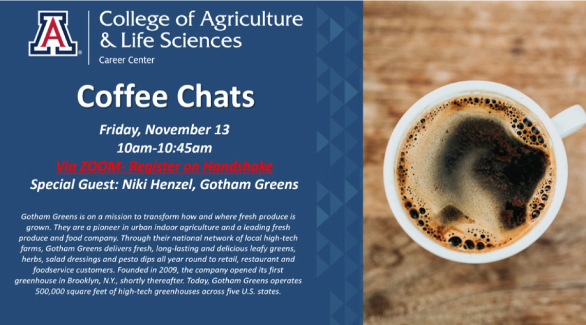 Coffee Chat Flyer: Niki Henzel from Gotham Greens 