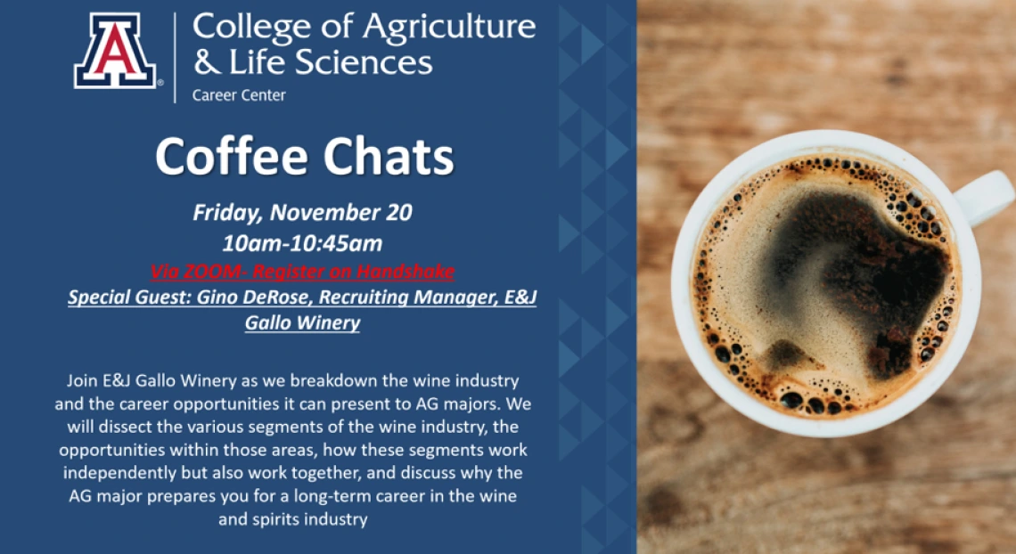 Coffee Chat Flyer: E&J Gallo Wines