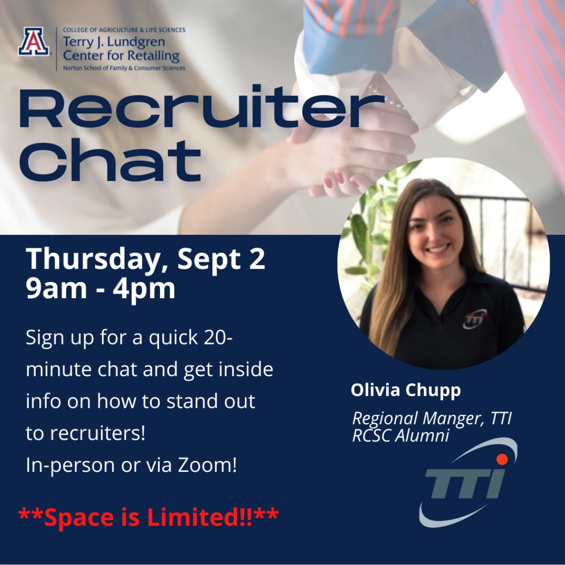 Recruiter Chat with Olivia Chupp from TTi flyer