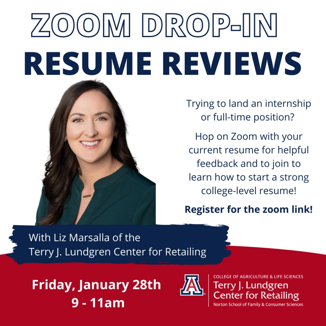 Zoom Drop-In Resume Review Flyer Zoom Drop-In Resume Review Flyer