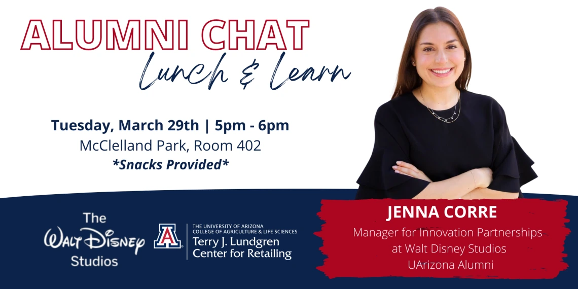 Flyer for Jenna Corre Alumni Chat Flyer for Jenna Corre Alumni Chat