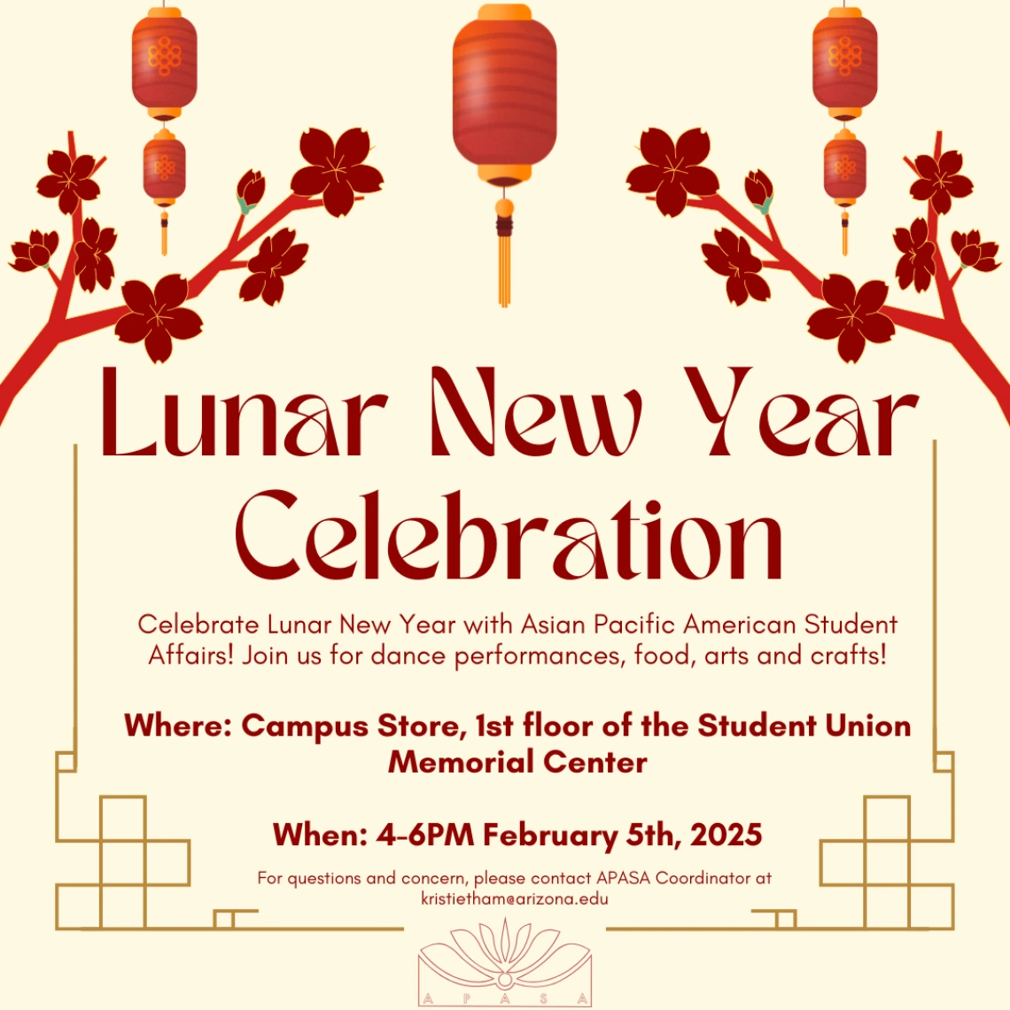 Lunar New Year Celebration flyer 2025