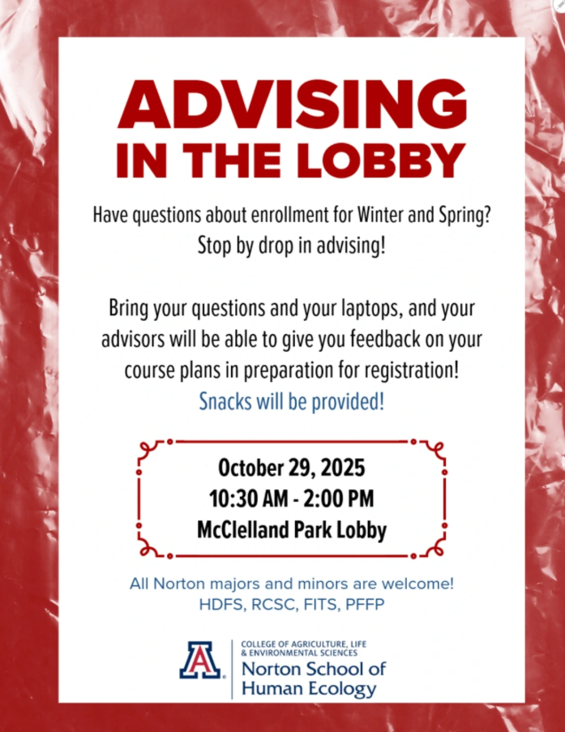 Advising in the lobby