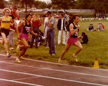 Scott running track in highschool