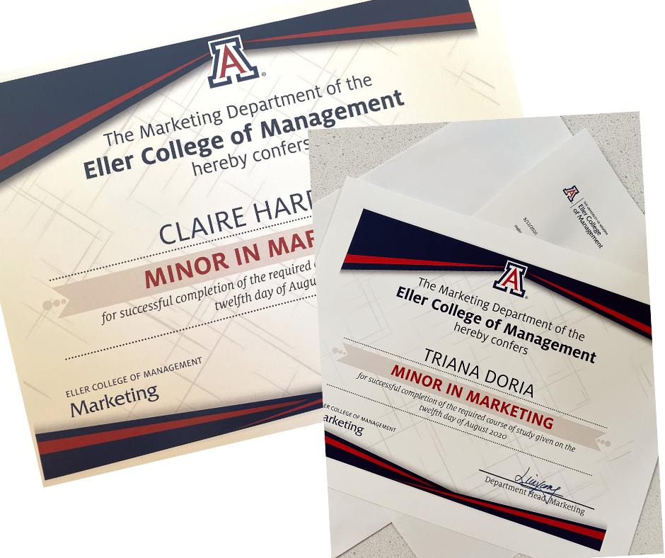 Image of Eller Marketing Certificates 