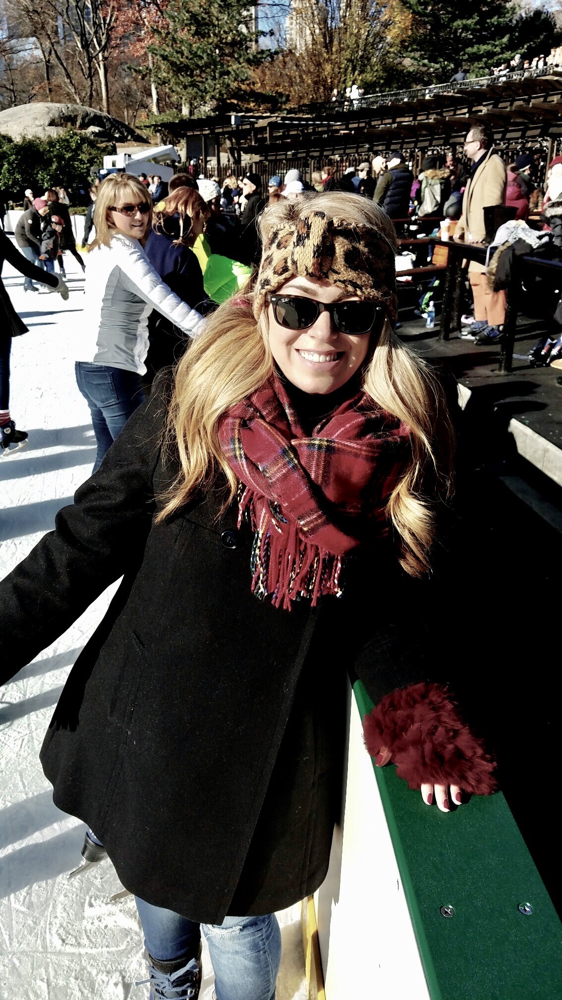 Lauren Richardson ice skating in New York City