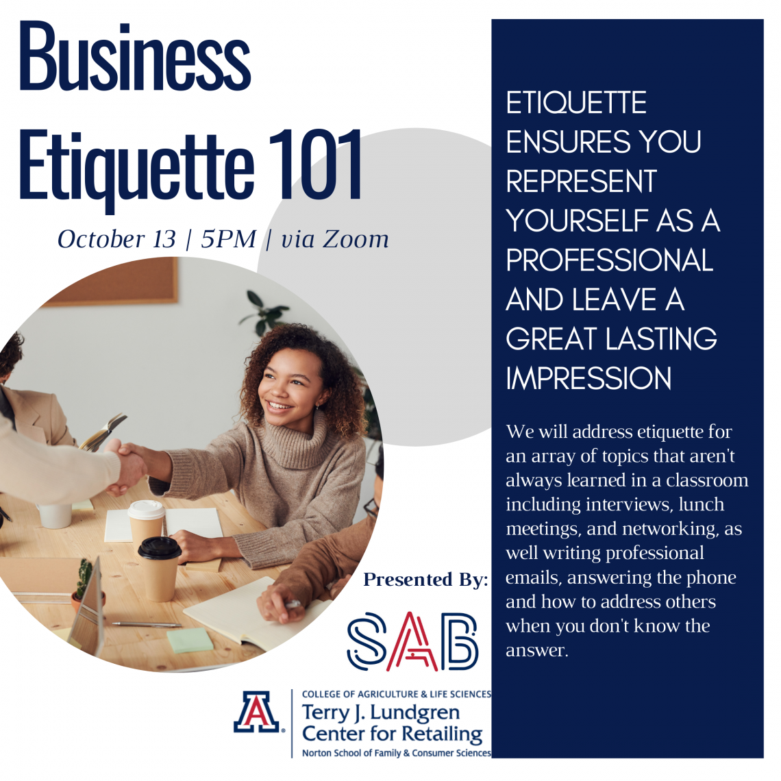 Flyer for Business Etiquette 101