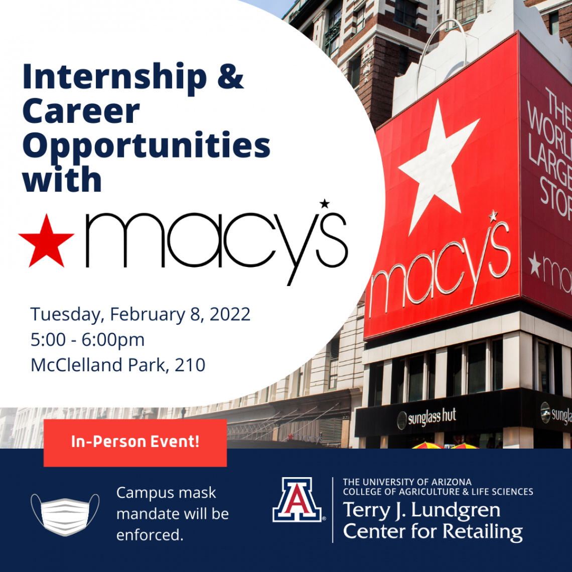 Flyer for Macy's Info Session