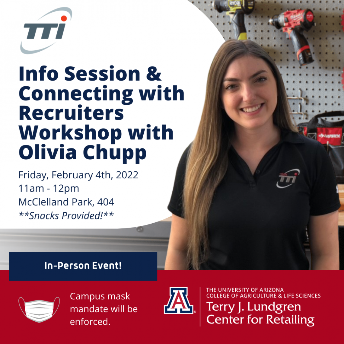 Flyer for Info Session with TTI's Olivia Chupp